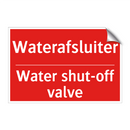 Waterafsluiter - Water shut-off valve