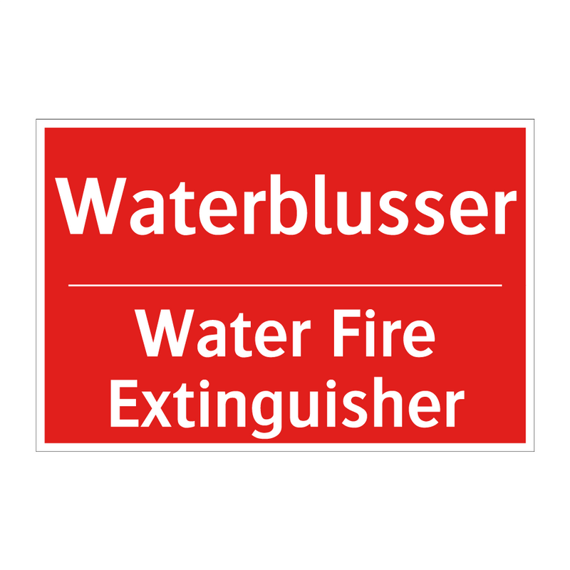 Waterblusser - Water Fire Extinguisher