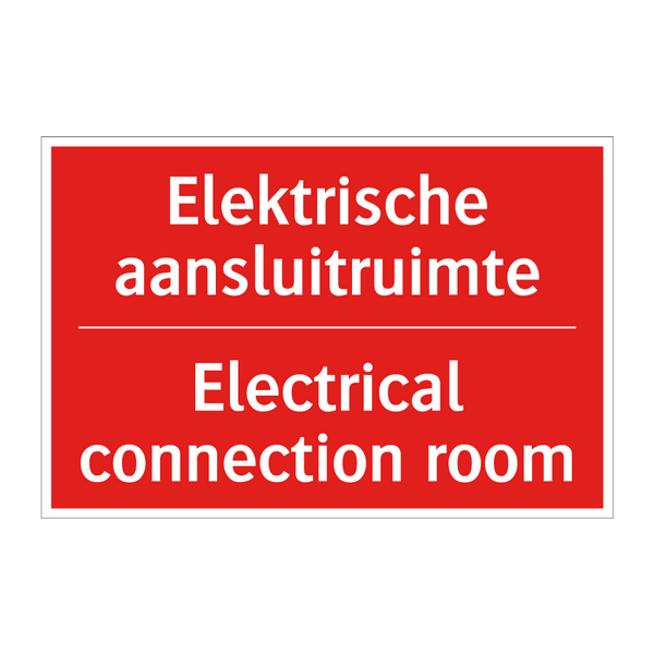 Elektrische aansluitruimte - Electrical connection room