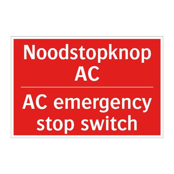 Noodstopknop AC - AC emergency stop switch