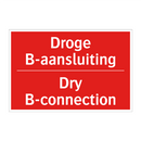 Droge B-aansluiting - Dry B-connection