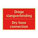 Droge slangverbinding - Dry hose connection