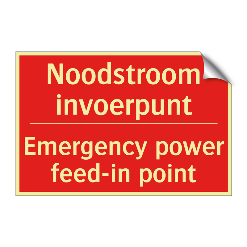 Noodstroom invoerpunt - Emergency power feed-in point