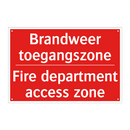 Brandweer toegangszone - Fire department access zone
