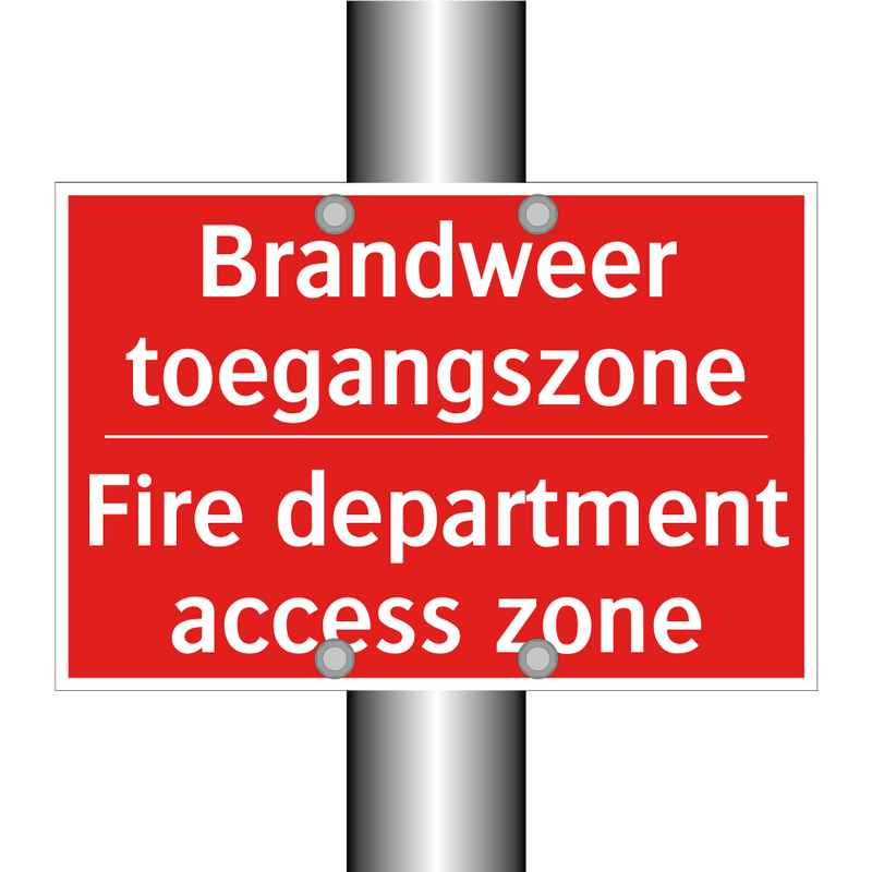 Brandweer toegangszone - Fire department access zone