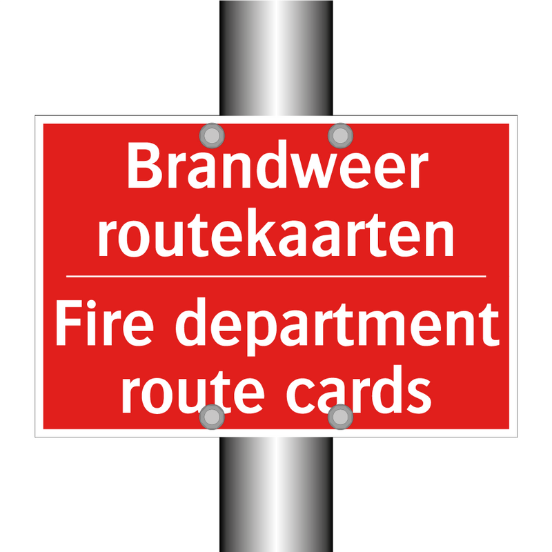 Brandweer routekaarten - Fire department route cards