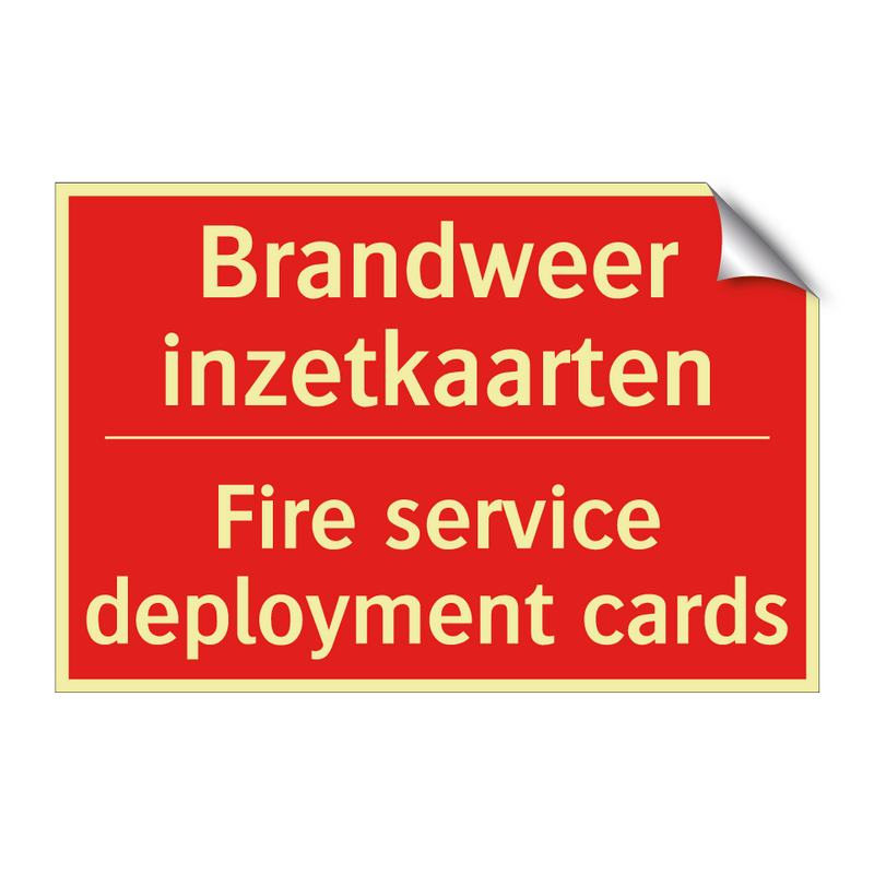 Brandweer inzetkaarten - Fire service deployment cards