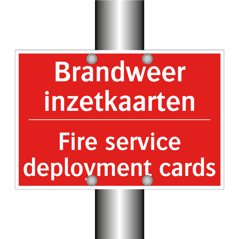 Brandweer inzetkaarten - Fire service deployment cards