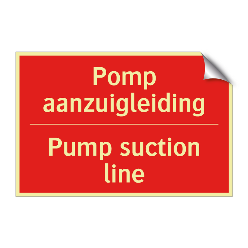 Pomp aanzuigleiding - Pump suction line