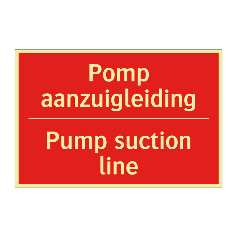 Pomp aanzuigleiding - Pump suction line