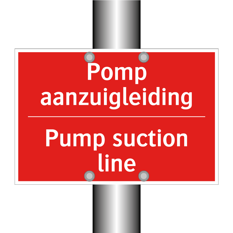 Pomp aanzuigleiding - Pump suction line