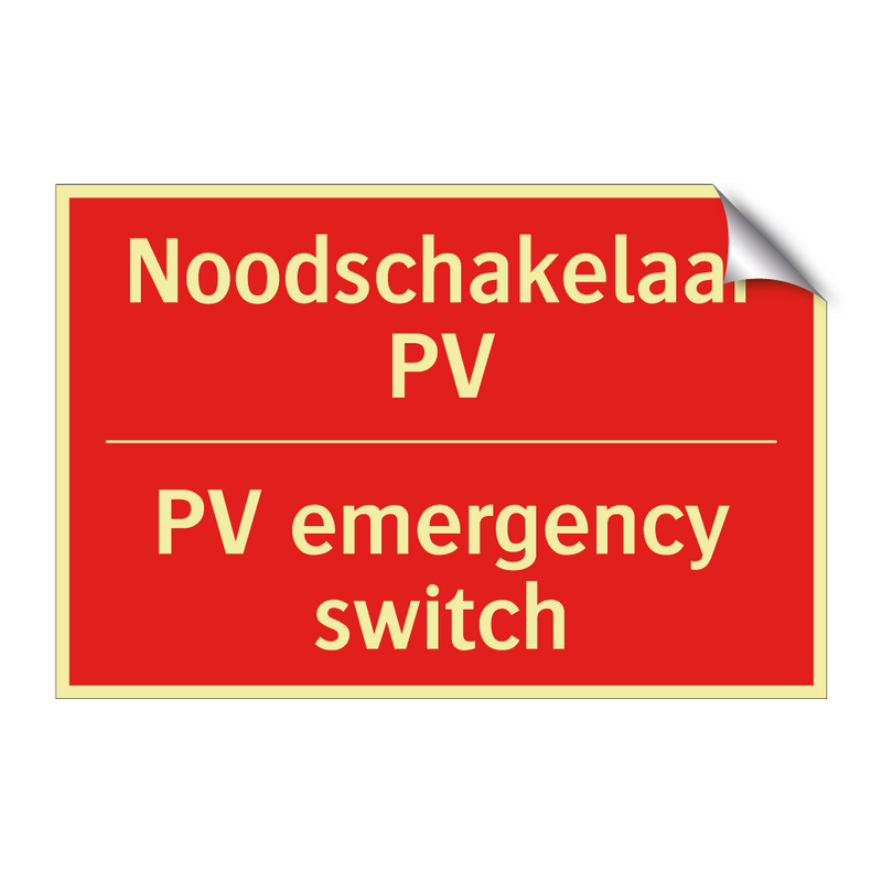 Noodschakelaar PV - PV emergency switch