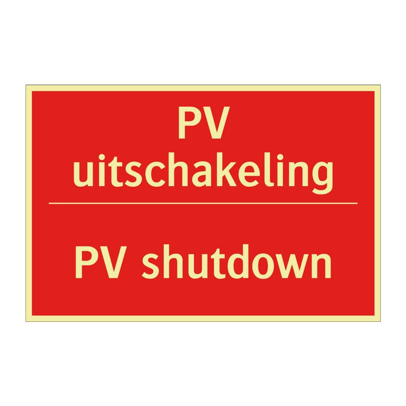 PV uitschakeling - PV shutdown