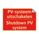 PV-systeem uitschakelen - Shutdown PV system