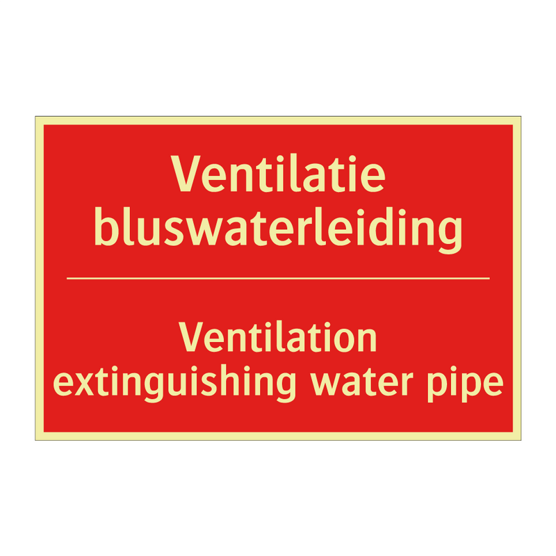 Ventilatie bluswaterleiding - Ventilation extinguishing water pipe