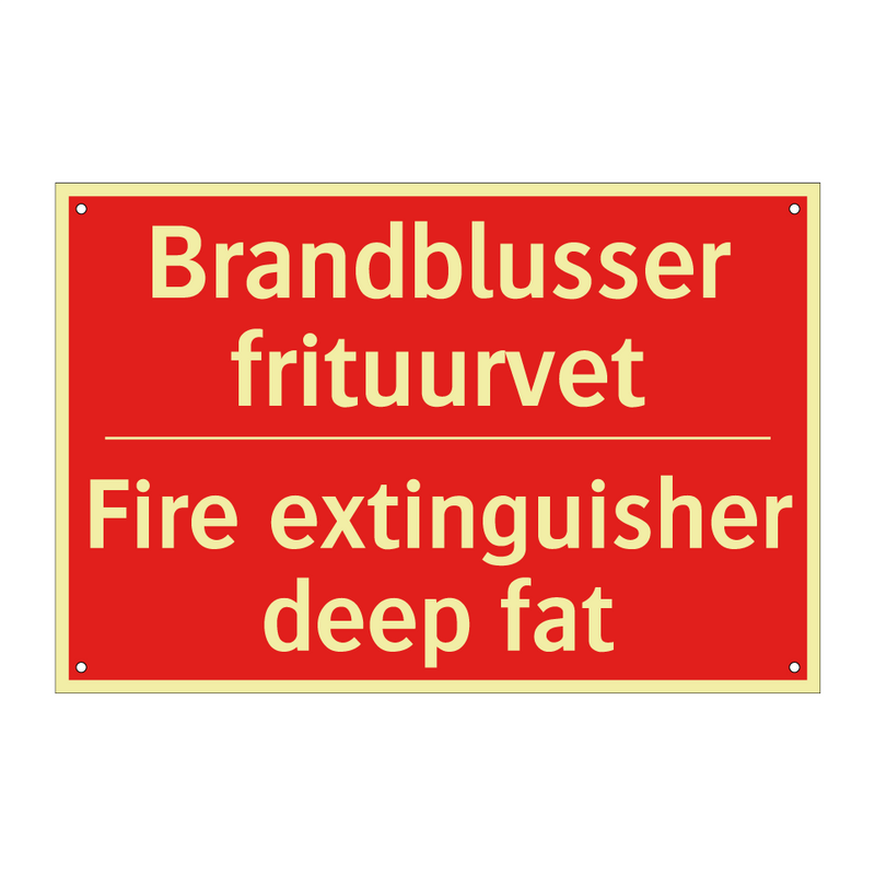 Brandblusser frituurvet - Fire extinguisher deep fat