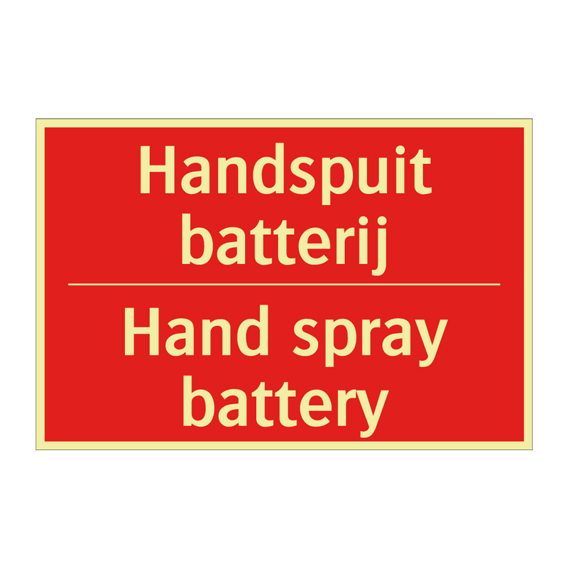 Handspuit batterij - Hand spray battery
