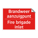 Brandweer aanzuigpunt - Fire brigade inlet