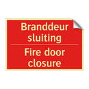 Branddeur sluiting - Fire door closure