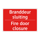 Branddeur sluiting - Fire door closure