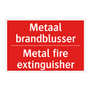 Metaal brandblusser - Metal fire extinguisher