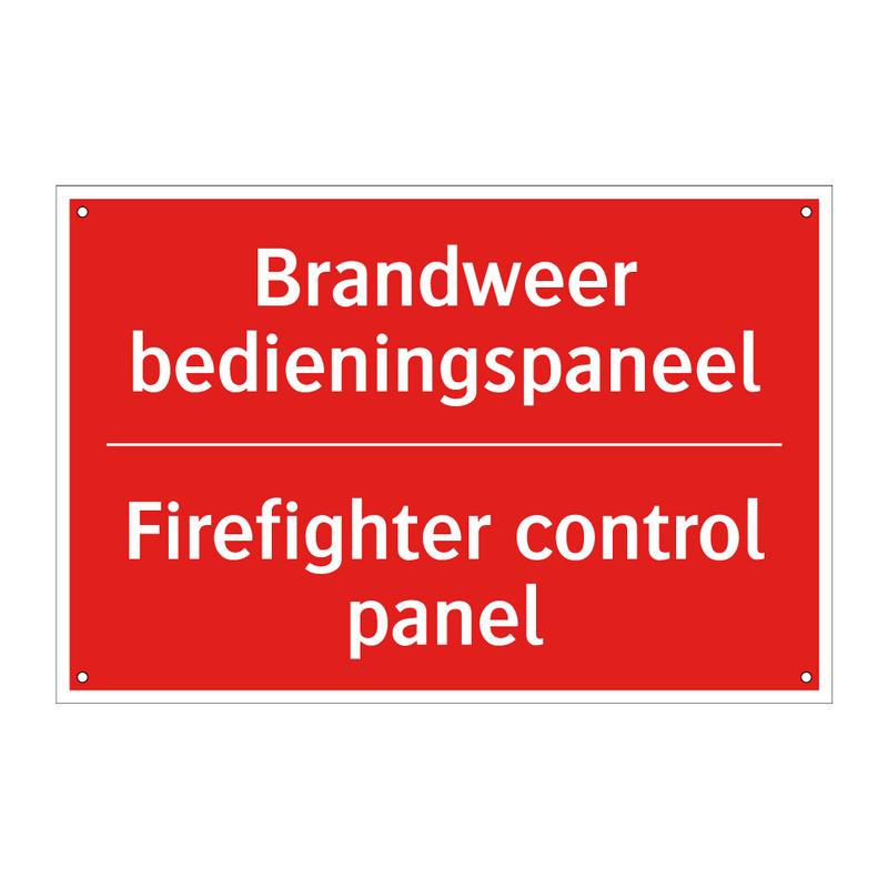 Brandweer bedieningspaneel - Firefighter control panel
