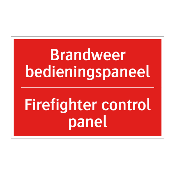 Brandweer bedieningspaneel - Firefighter control panel