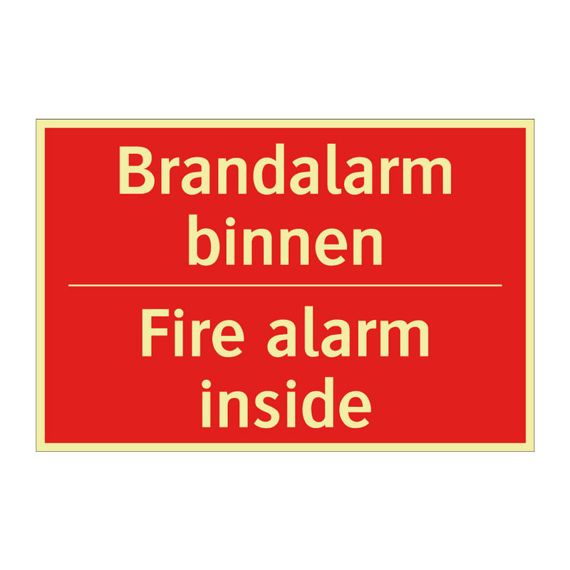 Brandalarm binnen - Fire alarm inside