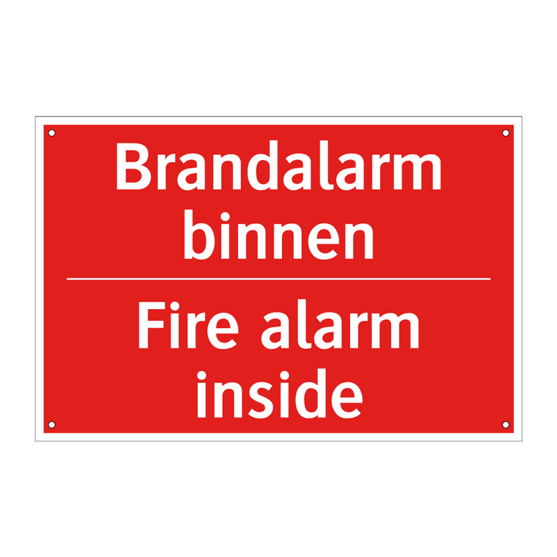 Brandalarm binnen - Fire alarm inside