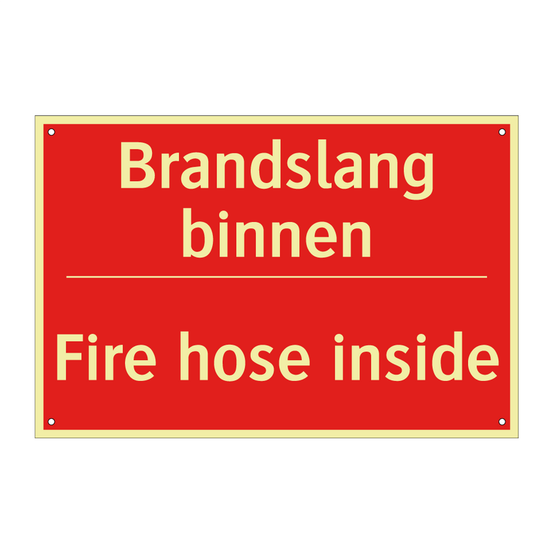 Brandslang binnen - Fire hose inside