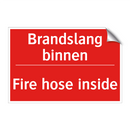 Brandslang binnen - Fire hose inside