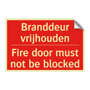 Branddeur vrijhouden - Fire door must not be blocked