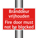 Branddeur vrijhouden - Fire door must not be blocked