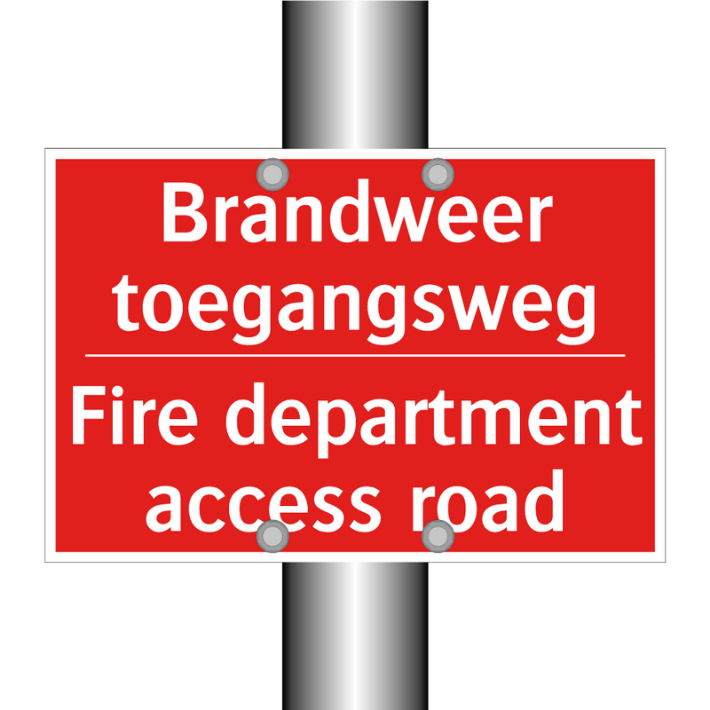 Brandweer toegangsweg - Fire department access road