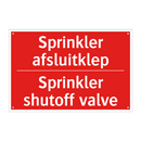 Sprinkler afsluitklep - Sprinkler shutoff valve