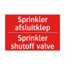 Sprinkler afsluitklep - Sprinkler shutoff valve