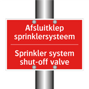 Afsluitklep sprinklersysteem - Sprinkler system shut-off valve