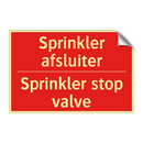 Sprinkler afsluiter - Sprinkler stop valve