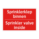 Sprinklerklep binnen - Sprinkler valve inside
