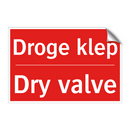 Droge klep - Dry valve