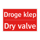 Droge klep - Dry valve