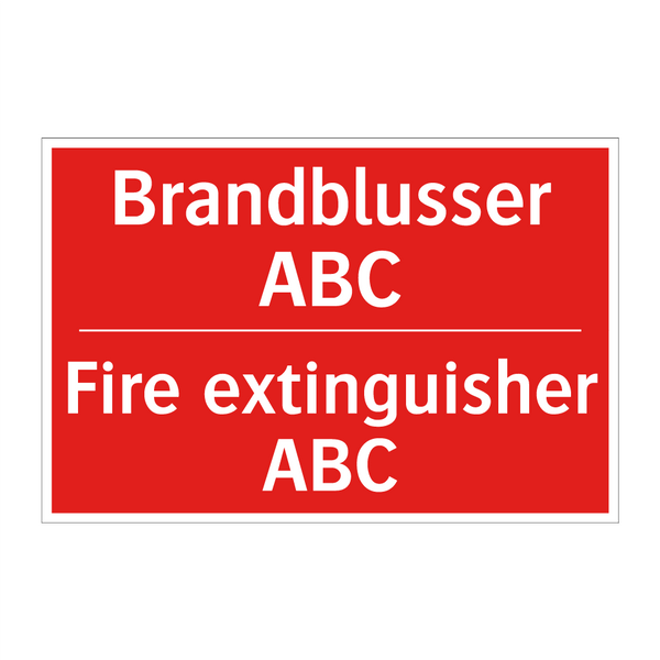 Brandblusser ABC - Fire extinguisher ABC