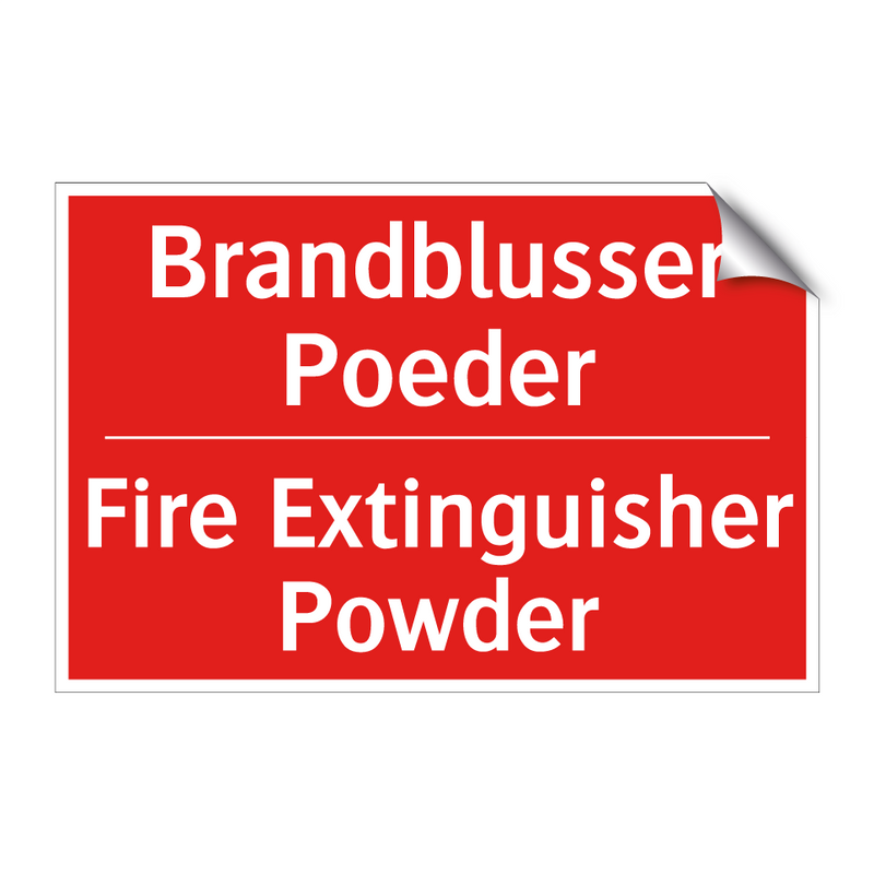Brandblusser Poeder - Fire Extinguisher Powder