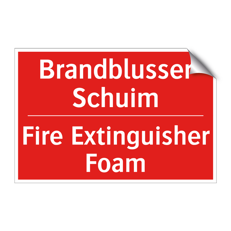 Brandblusser Schuim - Fire Extinguisher Foam