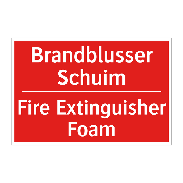 Brandblusser Schuim - Fire Extinguisher Foam