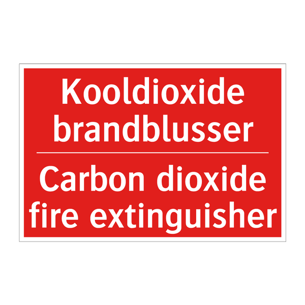 Kooldioxide brandblusser - Carbon dioxide fire extinguisher