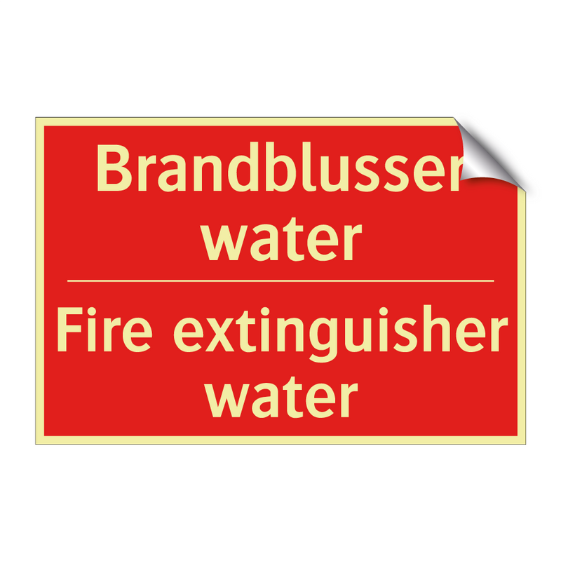 Brandblusser water - Fire extinguisher water