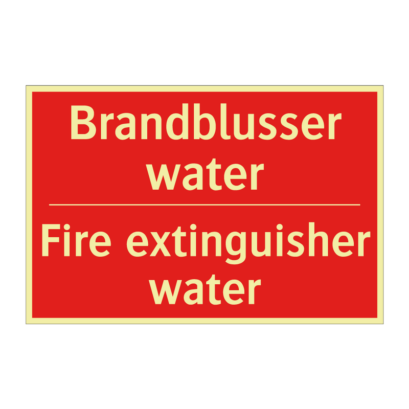 Brandblusser water - Fire extinguisher water