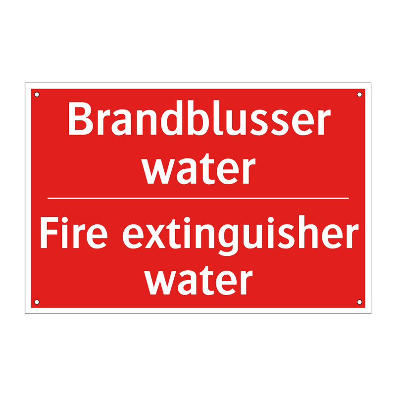 Brandblusser water - Fire extinguisher water