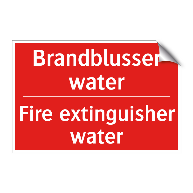 Brandblusser water - Fire extinguisher water